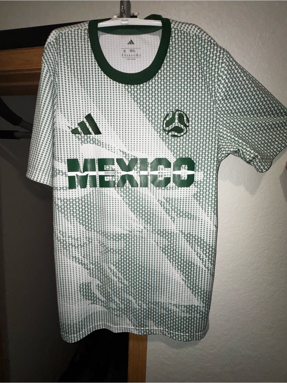Adidas Mexico FIFA National Team White and Green Soccer Jersey